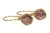 Gold Purple Crystal Earrings - Available with Matching Necklace and Other Metal Options
