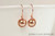 14K rose gold filled wire wrapped pearl drop earrings handmade by Jessica Luu Jewelry