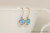 Rose Gold Aquamarine Crystal Earrings - Available with Matching Necklace and Other Metal Options