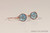 Rose Gold Aquamarine Crystal Earrings - Available with Matching Necklace and Other Metal Options