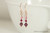 14K rose gold filled wire wrapped pink purple amethyst fuchsia crystal dangle earrings handmade by Jessica Luu Jewelry