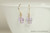 14K yellow gold filled wire wrapped light purple lavender violet crystal butterfly dangle earrings handmade by Jessica Luu Jewelry