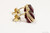 Gold Garnet Red Crystal Stud Earrings - Available with Matching Necklace and Other Metal Options