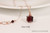 Gold Garnet Red Crystal Stud Earrings - Available with Matching Necklace and Other Metal Options