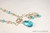 Gold Sea Glass Crystal Pendant Necklace - Available with Matching Earrings