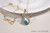 Gold Aquamarine Crystal Earrings - Available with Matching Necklace