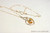 14K yellow gold filled metallic sunshine crystal heart pendant on chain necklace handmade by Jessica Luu Jewelry
