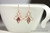 14K rose gold filled wire wrapped lilac shadow purple crystal spike bead dangle earrings handmade by Jessica Luu Jewelry
