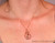 14K rose gold filled wire wrapped blush pink powder almond beige crystal and pearl pendant on chain necklace handmade  by Jessica Luu Jewelry