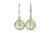 Sterling Silver Light Green Crystal Earrings - Other Metal Options Available