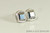 Sterling Silver Metallic Crystal Stud Earrings - Available with Matching Necklace and Other Metal Options