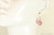 14K yellow gold filled wire wrapped rose pink crystal drop earrings handmade by Jessica Luu Jewelry