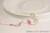 14K yellow gold filled wire wrapped rose pink crystal heart pendant on chain necklace handmade by Jessica Luu Jewelry