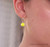 Sterling Silver Neon Yellow Earrings - Available with Matching Necklace and Other Metal Options