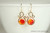 Gold Fiery Orange Crystal Necklace - Available with Matching Earrings