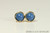 Gold Blue Lapis Stud Earrings - Available in 2 Sizes and Other Metal Options