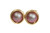 Gold Purple Red Pearl Stud Earrings - Available in Other Metal Options