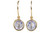 Gold Lavender Crystal Earrings - Other Metal Options Available