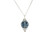 Sterling Silver Denim Blue Crystal Necklace - Available with Matching Earrings and Other Metal Options