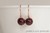 14K rose gold filled wire wrapped blackberry purple pearl drop earrings handmade by Jessica Luu Jewelry