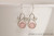 Sterling silver wire wrapped light pink vintage rose crystal dangle earrings handmade by Jessica Luu Jewelry