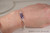 Sterling Silver Tanzanite Crystal Bangle Bracelet - More Metal Options Available