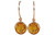 Rose Gold Topaz Orange Crystal Earrings - Available with Matching Necklace and Other Metal Options