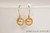 Sterling Silver Gold Pearl Earrings - Available with Matching Necklace and Other Metal Options