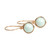 14K rose gold filled wire wrapped pastel blue pearl drop earrings handmade by Jessica Luu Jewelry