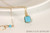Gold Turquoise Blue Crystal Necklace - Available with Matching Earrings and Other Metal Options