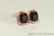 Rose Gold Dark Brown Crystal Stud Earrings - Available with Matching Necklace and Other Metal Options