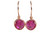 Rose Gold Purple Pink Crystal Earrings - Available with Matching Necklace and Other Metal Options