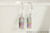 Sterling silver paradise shine multi colored clear crystal baguette pendant dangle earrings handmade by Jessica Luu Jewelry