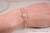 Rose Gold White Pearl Bangle Bracelet - Other Metal Options Available