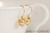 14K yellow gold filled wire wrapped pearl drop earrings handmade by Jessica Luu Jewelry