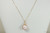 14K yellow gold filled wire wrapped iridescent light pink dreamy rose pearl solitaire pendant on chain necklace handmade by Jessica Luu Jewelry