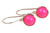 Sterling Silver Neon Pink Pearl Earrings - Available with Matching Necklace and Other Metal Options