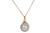 Rose Gold Iridescent Powder Blue Pearl Necklace - Available with Matching Earrings and Other Metal Options