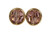 Gold Purple Crystal Stud Earrings - Available in 2 Sizes and Other Metal Options