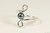 Sterling silver wire wrapped Tahitian pearl solitaire ring handmade by Jessica Luu Jewelry
