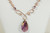 14K rose gold filled wire wrapped lilac shadow purple crystal pendant necklace handmade by Jessica Luu Jewelry