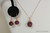 14K rose gold filled wire wrapped blackberry purple pearl solitaire pendant on chain necklace and earrings set handmade by Jessica Luu Jewelry