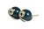 Sterling Silver Metallic Blue Pearl Stud Earrings - Other Metal Options Available