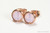 14K rose gold filled wire wrapped 6mm lavender pink purple round crystal stud earrings handmade by Jessica Luu Jewelry