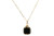 Gold Black Pendant Necklace - Matching Earrings and More Metal Options Available