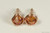 14K rose gold filled wire wrapped copper crystal stud earrings handmade by Jessica Luu Jewelry