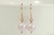 14K rose gold filled wire wrapped iridescent light pink dreamy rose pearl dangle earrings handmade by Jessica Luu Jewelry