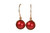 Rose Gold Red Pearl Earrings - Available with Matching Necklace and Other Metal Options