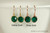 Rose Gold Emerald Green Crystal Necklace - Available with Matching Earrings and More Metal Options