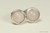 Sterling silver wire wrapped rose quartz gemstone stud earrings handmade by Jessica Luu Jewelry